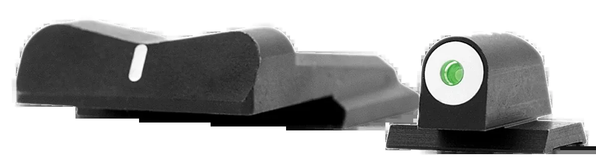 XS Sights DXW Big Dot Night Sights for Smith & Wesson M&P/SD — Green Tritium Front, White Stripe Rear SW0019S3