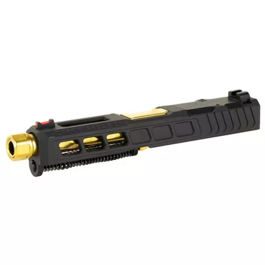 Zaffiri Precision ZPS.3 Glock 19 Gen 3 Optics Ready Complete Slide Assembly - RMR Footprint, Lightening Cuts, Armor Black Cerakote, Threaded Barrel, Recoil Assembly, and HD Fiber Sights