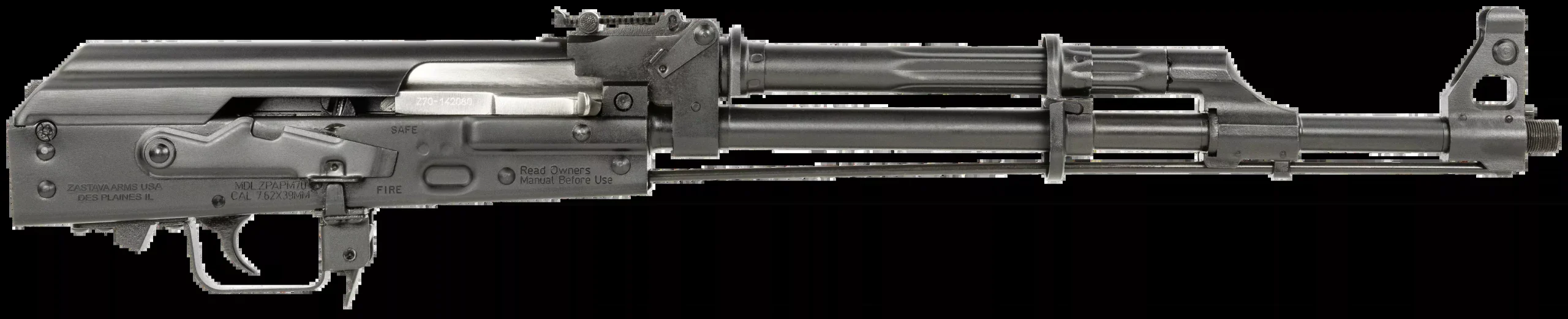 Zastava Arms USA ZPAPM70 7.62x39mm 16.25" Semi-Auto AK Barreled Receiver