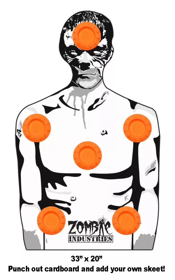 ZOMBIE OUTBREAK: ZOMBIE CARDBOARD TARGETS 45 PACK